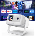 3500-Ultra Bright/Official Apps Downloads/65W Dolby Audio/4K Support Smart Outdoor Projector with WiFi and Bluetooth, Auto Focus, All-in-One Streaming Apps Proyector, 2026 Upgraded from Grey Model