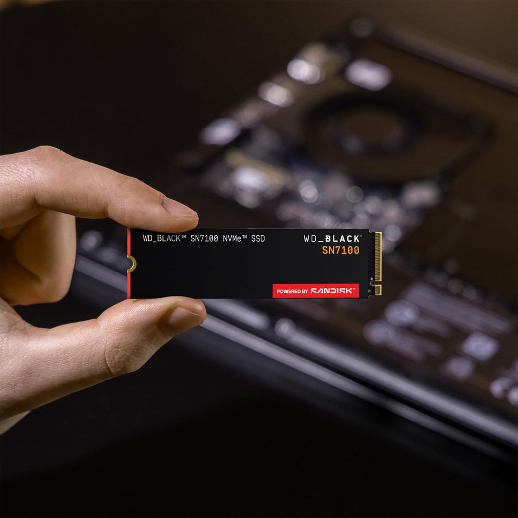 WD_Black SN7100 1TB NVMe SSD - Gen4 PCIe, M.2 2280, Up to 7,250 MB/s Read Speed, Up to 6,900 MB/s Write Speed, Next Gen TLC 3D NAND, for Laptops, Handheld Gaming Devices - WDS100T4X0E