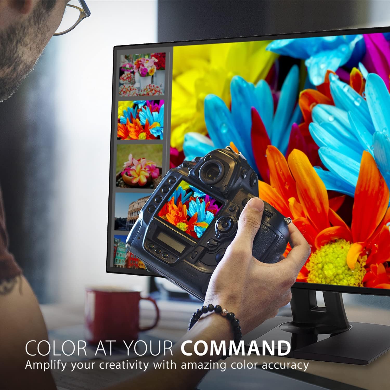 ViewSonic VP2768A-4K 27 Inch 4K ColorPro Monitor, IPS Display with 100% sRGB and Pantone Validated for Professional Photo Editing, Advanced Ergonomics, 90W USB-C, RJ45, HDR10, HDMI, and DisplayPort