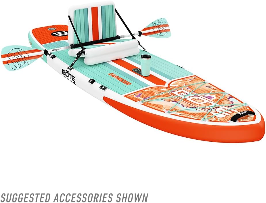 BOTE EasyRider Aero Inflatable Stand Up Paddle Board MAGNEPod Blow Up Hybrid iSUP Convertible Seat Included Adults Kids Family Friendly Multiple Sizes