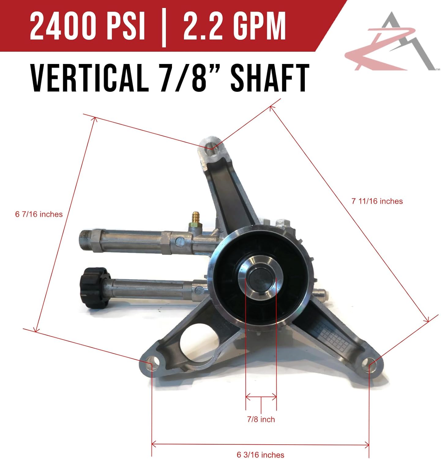 The ROP Shop OEM Annovi Reverberi AR 7/8" Shaft Pressure Washer Pump fits Craftsman 580752570 580.75257 580752610