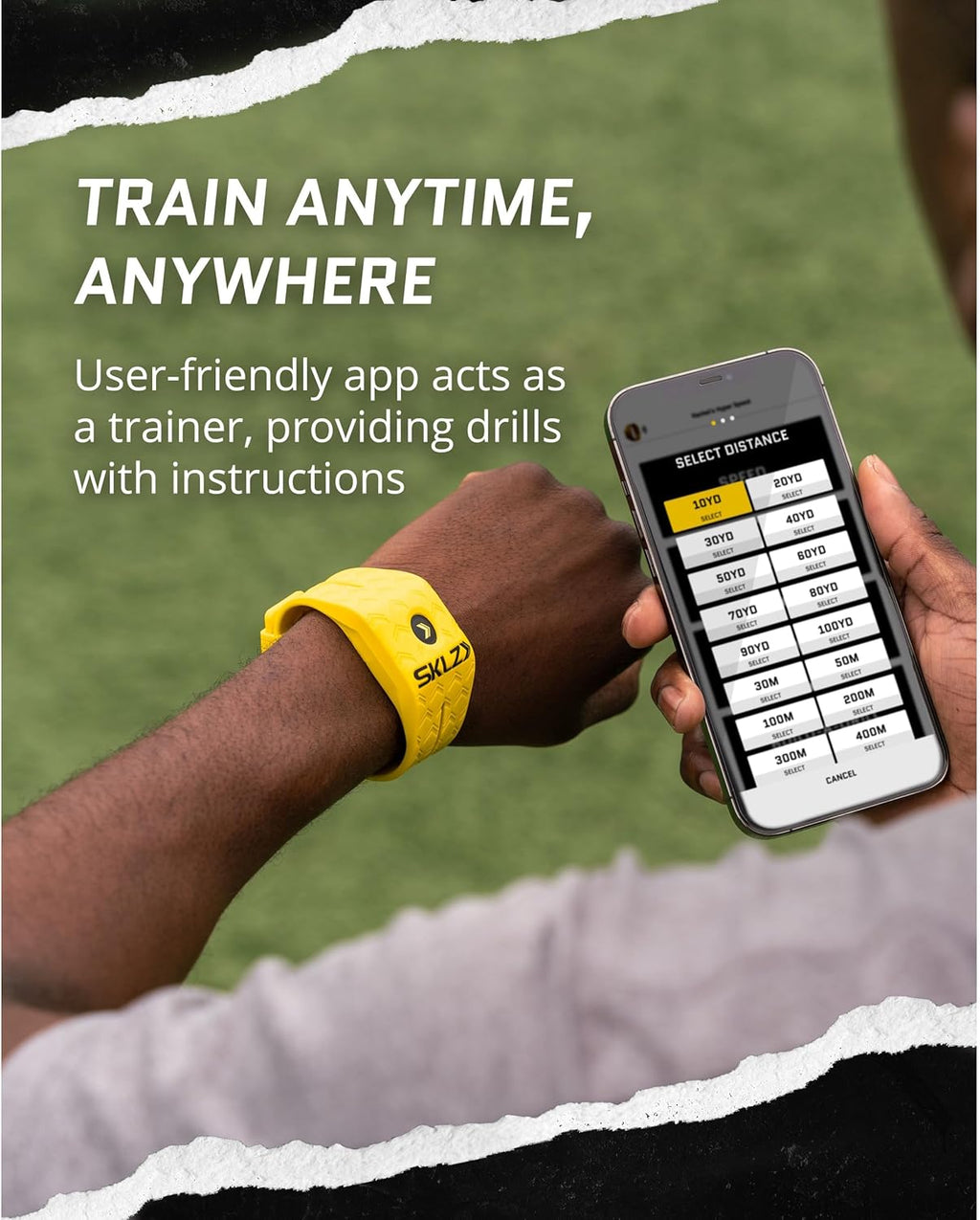 SKLZ Hyper Speed Athletic Training System – Wearable Sports Technology with Integrated Training Videos for Speed, Agility, and Vertical Jump Enhancement, Includes Tripod Phone Stand