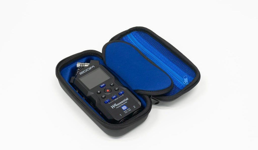 Zoom H4essential 4-Track 32-Bit Float Portable Audio Recorder Bundle with Zoom APH-4e Accessory Pack with Hairy Windscreen, Padded Shell Case, AC Adapter, & USB C-Cable