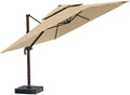 Garden Winds Custom Fit Replacement Canopy Top Cover Compatible with The Zlacuiu 10' X 13' Patio Umbrella - Upgraded Performance Riplock 350 Fabric