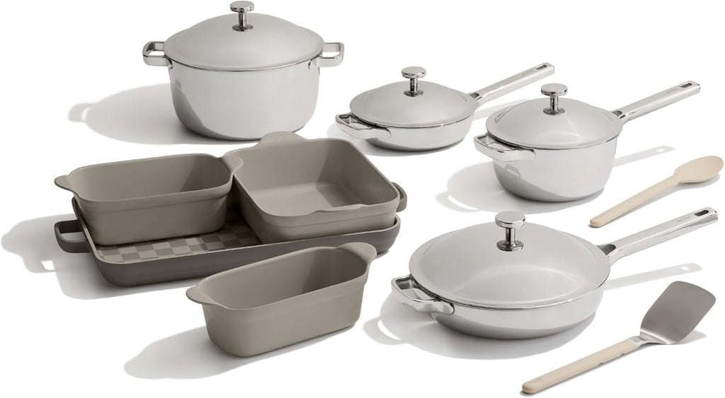 Our Place Titanium Pro Cookware & Bakeware Set | 15-Piece Non-toxic Nonstick Kitchenware with Titanium Always Pan Pro, Perfect Pot Pro, Minis & Ceramic Bakeware with Stovetop Griddle | Char
