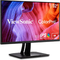 ViewSonic VP3256-4K 32 Inch 4K ColorPro Monitor, IPS Display with 100% sRGB and Pantone Validated for Professional Content Creation, Advanced Ergonomics, 60W USB-C, HDMI, and DisplayPort Inputs