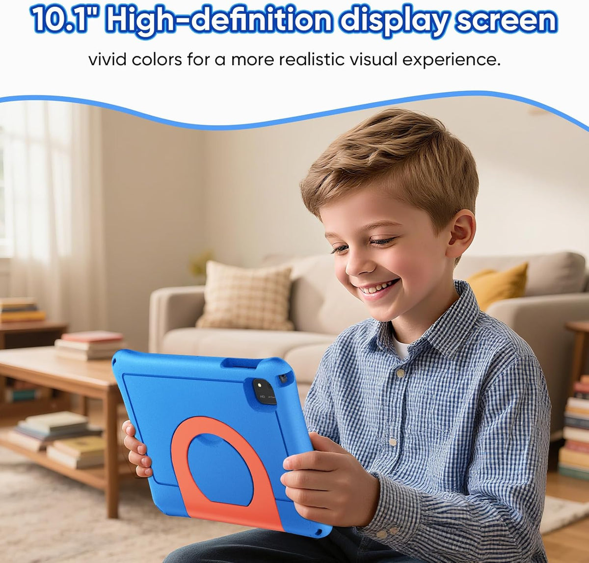 10 inch Kids Tablet, Android 16 Tablet for Kid, Octa-Core Processor, 24GB RAM, 64GB ROM 1TF Card Expandable for Toddler Children,Tablets with Case, Parental Control, 6000mAh, WiFi, BT5.0, Dual Camera