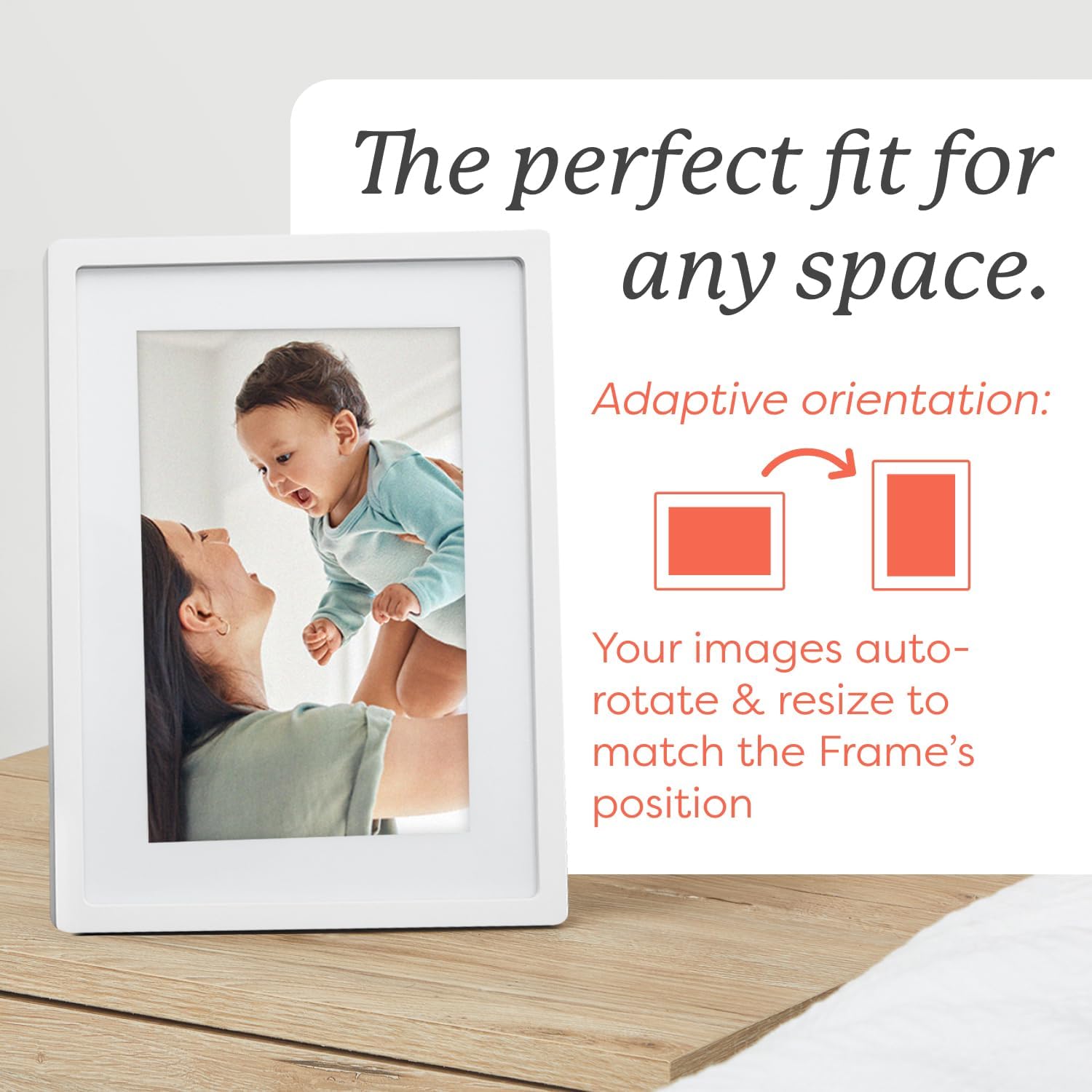 Skylight Digital Picture Frame - WiFi Enabled with Load from Phone Capability, Touch Screen Digital Photo Frame Display - Customizable Gift for Friends and Family - 10 Inch White
