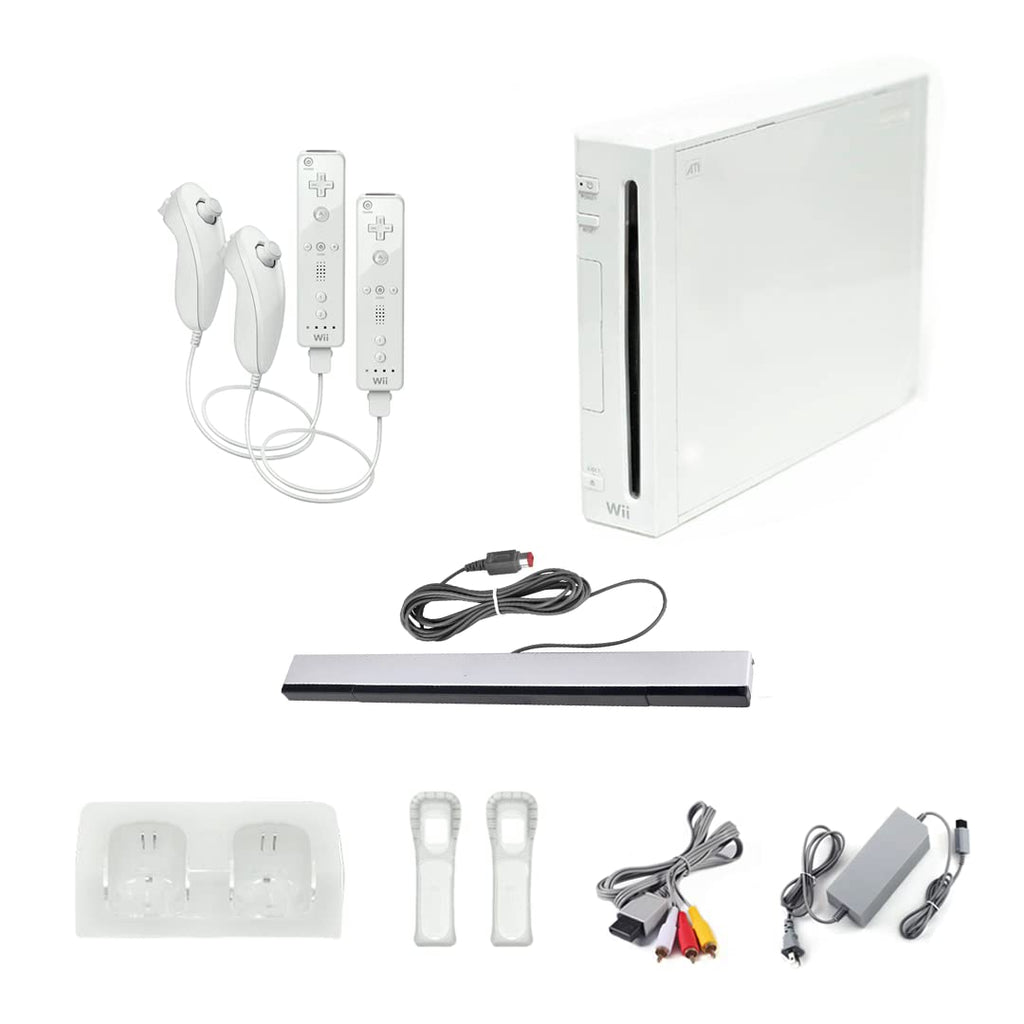 Nintendo Wii Console, White Premium Bundle nintendo_wii (Renewed)