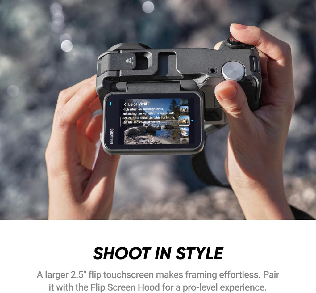 Insta360 Ace Pro 2 Xplorer Pro Bundle - 8K Waterproof Action Camera Co-Engineered with Leica, 1/1.3" Sensor, Dual AI Chip, Leading Low Light, Xplorer Grip Pro Kit for Street Photography