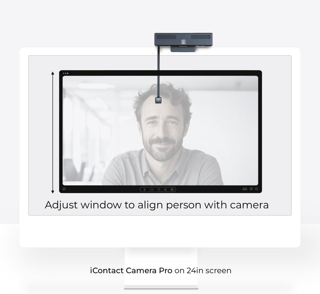iContact Camera Pro 4K HD Webcam with Eye Contact, Noise Cancelling Mic, Plug and Play USB for Mac & PC Zoom Certified, Works with Teams, Meet, Streaming, and Video Calls (4K Webcam)