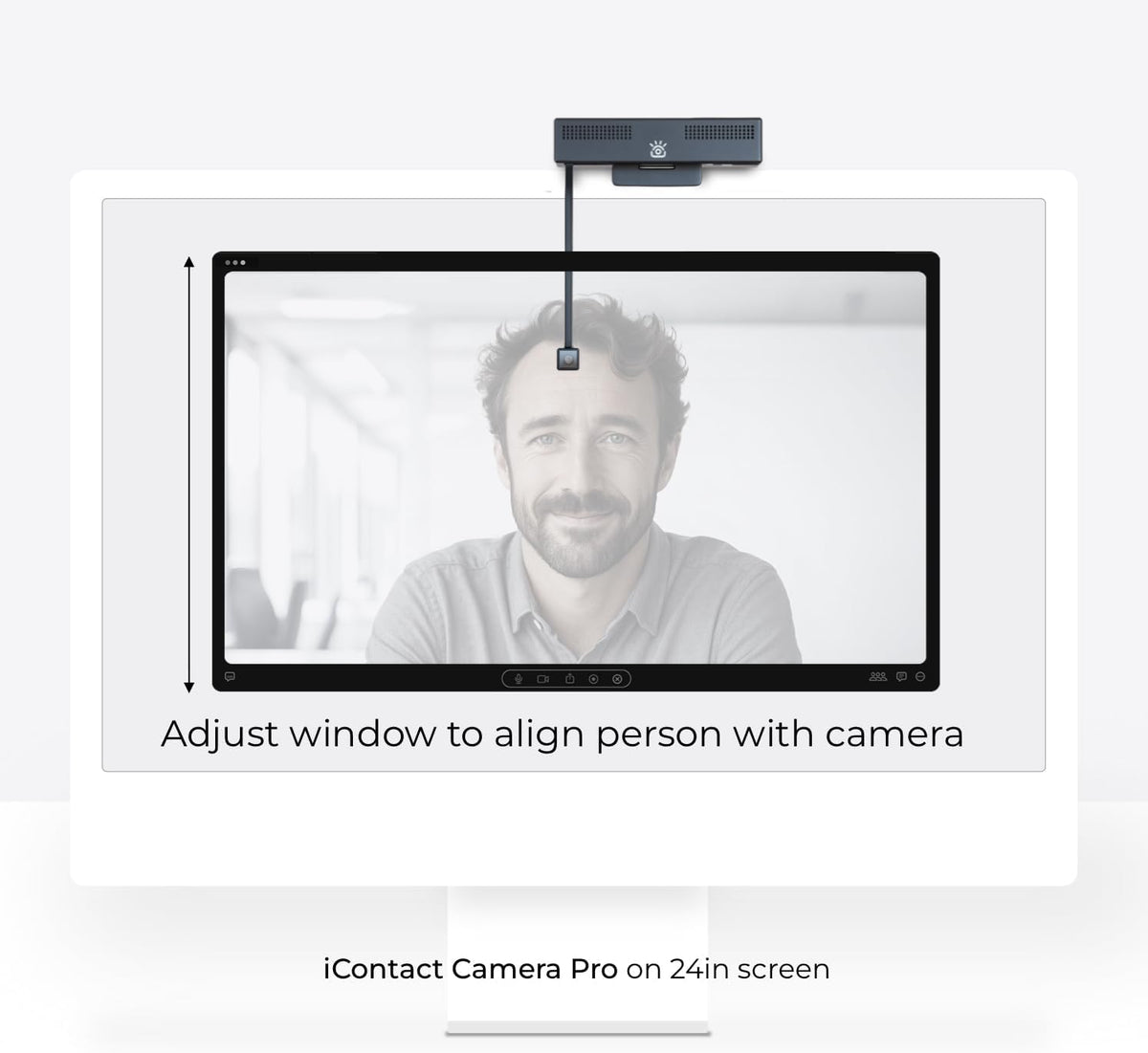 iContact Camera Pro 4K HD Webcam with Eye Contact, Noise Cancelling Mic, Plug and Play USB for Mac & PC Zoom Certified, Works with Teams, Meet, Streaming, and Video Calls (4K Webcam)