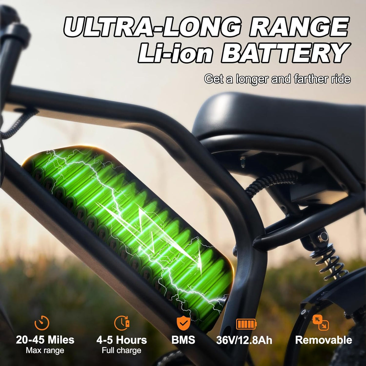 AVDLBIKE Electric Bike, 16'' Fat Tire E-Bike for Teens/Adults, 500W Small E-Bike with 36V/12.8Ah Removable Battery, Up to 22MPH, 45 Mile Range, Electric Dirt/Mountain Bike for Woman/Men A13