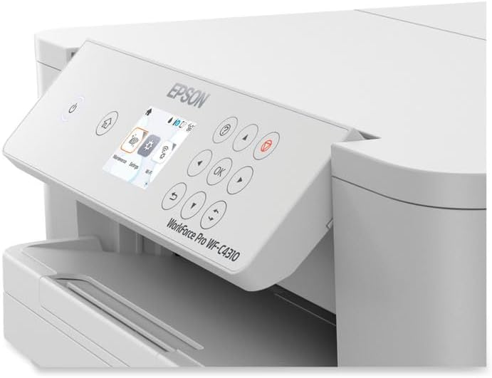 Epson Workforce Pro WF-C4310 Desktop Wireless Inkjet Printer - Color - 4800 x 1200 dpi Print - Automatic Duplex Print - 250 Sheets Input - Ethernet - Wireless LAN Connect, Smart Panel App, App
