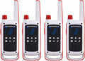 Motorola Solutions T478 Walkie Talkies (Pack of 4): White Rechargeable 2-Way Radios for Emergency Preparedness, 35-Mile Range, USB Charging