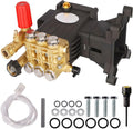 Biswing Pressure Washer Pump, 1" Shaft Horizontal Triplex Plunger, 4400 PSI Max, 4 GPM, Direct Drive Pump with Adjustment Unloader, Replacement Pumps for Cold Water Gas Power Pressure Washer