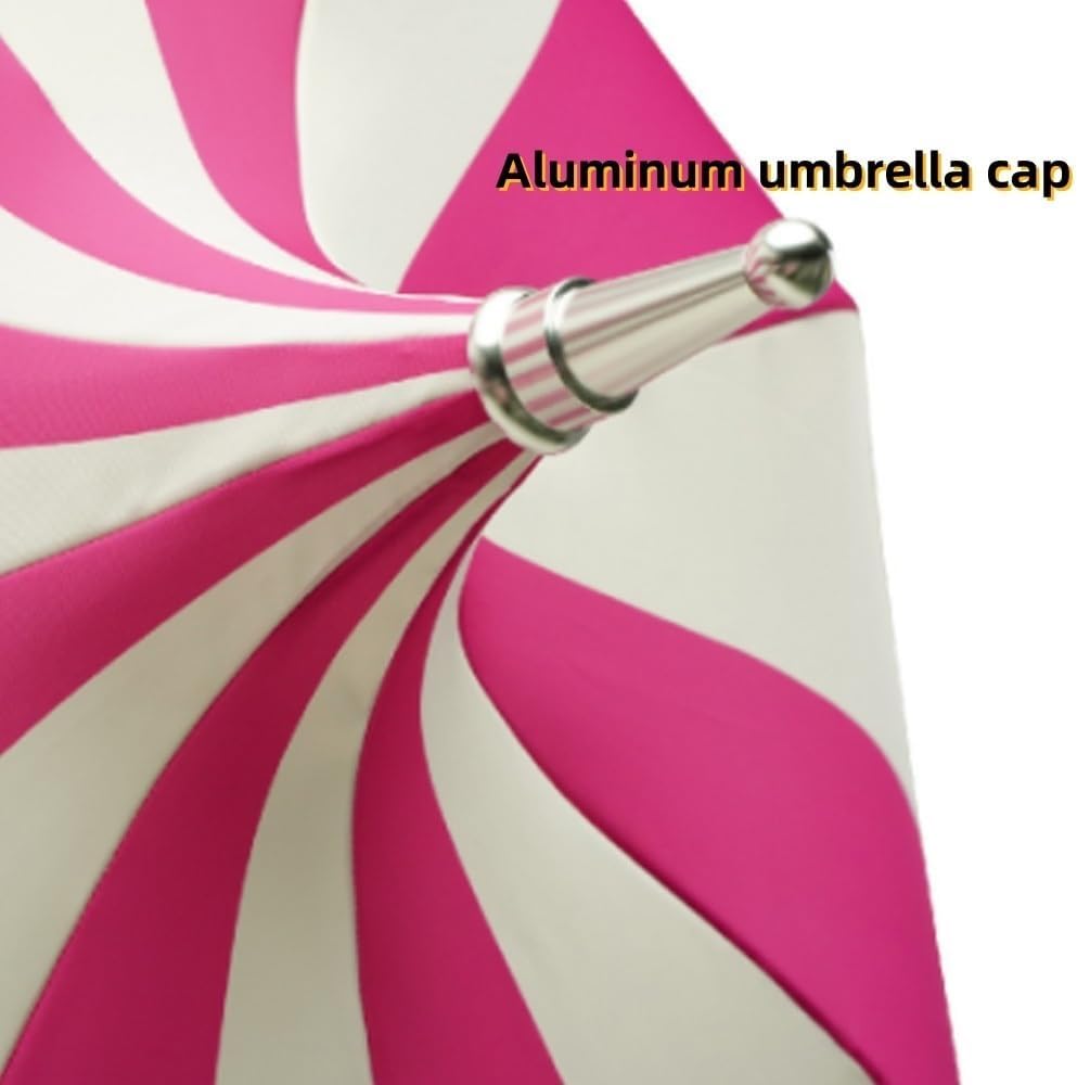 8.5FT Pagoda Patio Umbrella Large Boho Beach Umbrella UV Protection Outdoor Market Table Umbrella For Holiday, Pool, Yard(White)