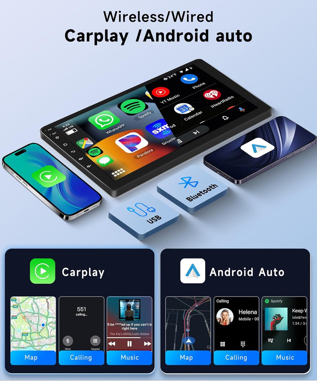 6+128G-8Core Car Stereo for Toyota Scion xB 2007-2019 Wireless Carplay Android Auto,9" IPS Touch Screen,Android/GPS/WiFi/32EQ DSP/59UI/Bluetooth5.0/SWC/Backup Camera&Mic for Scion Radio