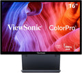 ViewSonic VP1656 15.6 Inch 1080p IPS Portable Monitor with 2 Way Powered 40W USB C, Pantone Validated, Factory Calibrated, Built in Ergonomic Stand with Protective Cover (Renewed)