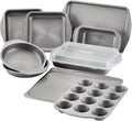 Circulon Total Nonstick Bakeware Set, Metal Baking Pans Set, 10-Piece, Gray