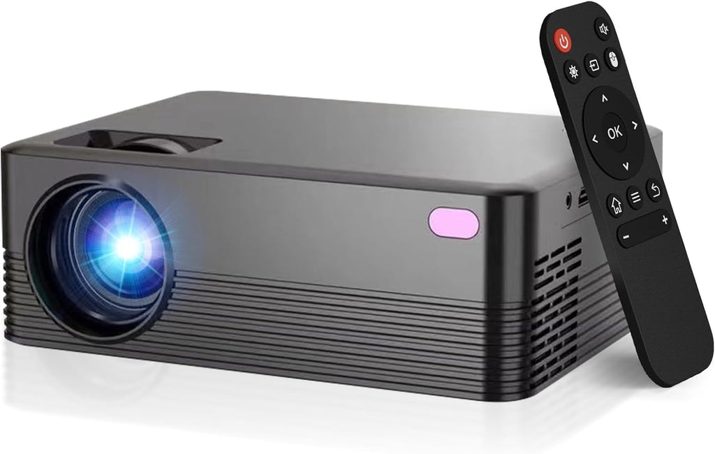 Projector with WiFi and Bluetooth, Native Full HD 1080P Bluetooth Mini Projector,4K Support,Video Projector for Home Theater, Compatible with Smartphone, HDMI, USB, AV, Fire Stick, PS5