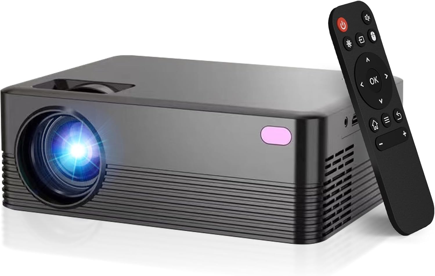 Projector with WiFi and Bluetooth, Native Full HD 1080P Bluetooth Mini Projector,4K Support,Video Projector for Home Theater, Compatible with Smartphone, HDMI, USB, AV, Fire Stick, PS5