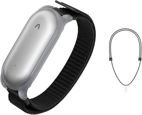 Plaud NotePin AI Voice Recorder, Voice Recorder with Adjustable Wearable Strap & Neck Strap Lanyard, Transcribe & Summarize with AI Technology, 64GB Memory