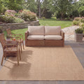SAFAVIEH Courtyard Collection 8' x 10' Natural / Cream CY8653 Indoor-Outdoor Waterproof Easy-Cleaning Patio Backyard Mudroom Area-Rug