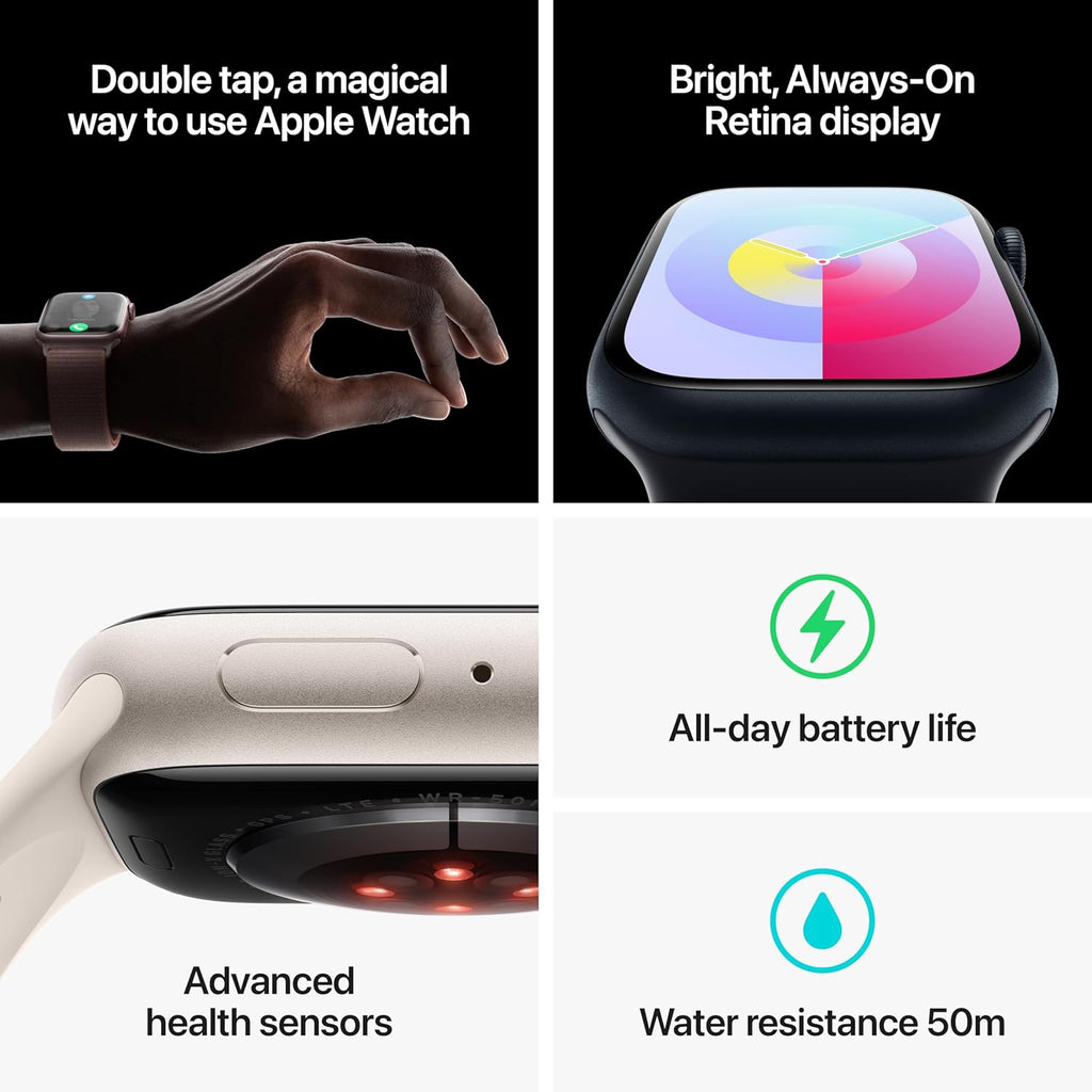 Apple Watch Series 9 GPS + Cellular 41mm Smartwatch with Graphite Stainless Steel Case with Graphite Milanese Loop. with AppleCare+ (2 Years)