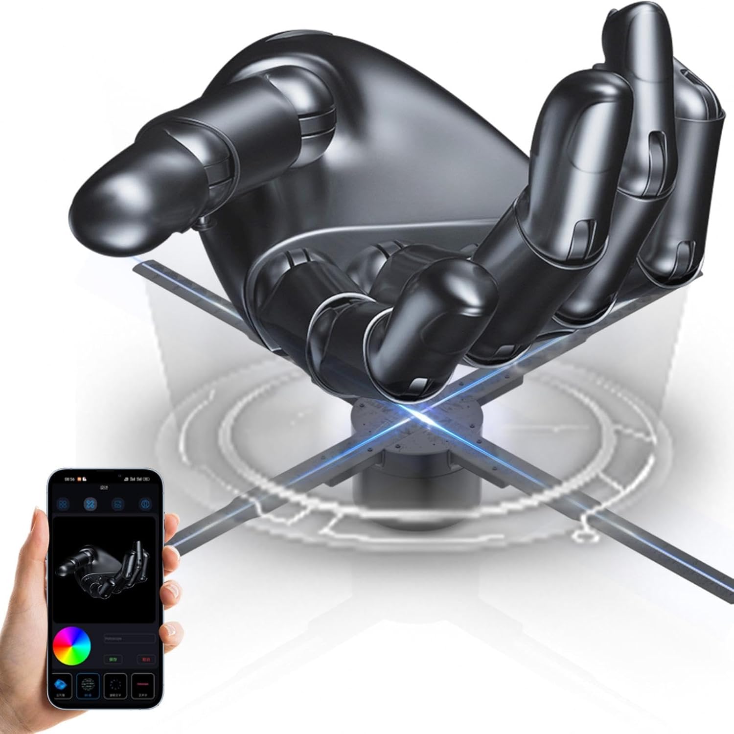 3D Hologram fan - 24.4 Inch Holographic Video Advertising Projector Support APP+Bluetooth Audio+WIFI (62CM)