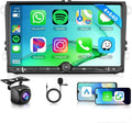 Hodozzy 4G+64G Radio for Volkswagen VW Jetta Passat Golf Beetle Polo Caddy Tiguan Touran for SEAT for Skoda with Wireless CarPlay Android Auto, 9 Inch Car Radio with Bluetooth,GPS,WiFi,Camera