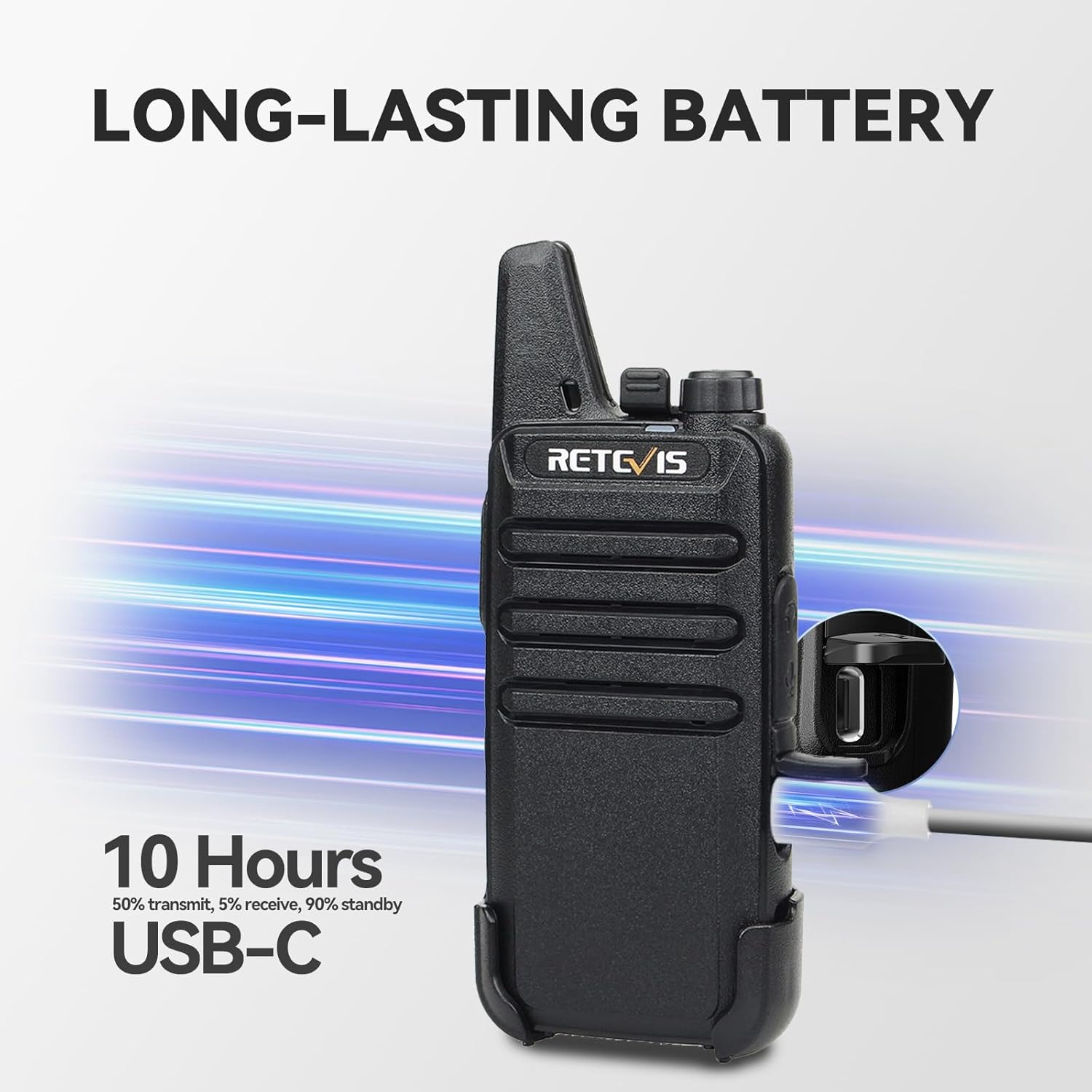 Retevis RT22 Walkie Talkies Rechargeable Hands Free 2 Way Radios Two-Way Radio(6 Pack) with 6 Way Multi Gang Charger