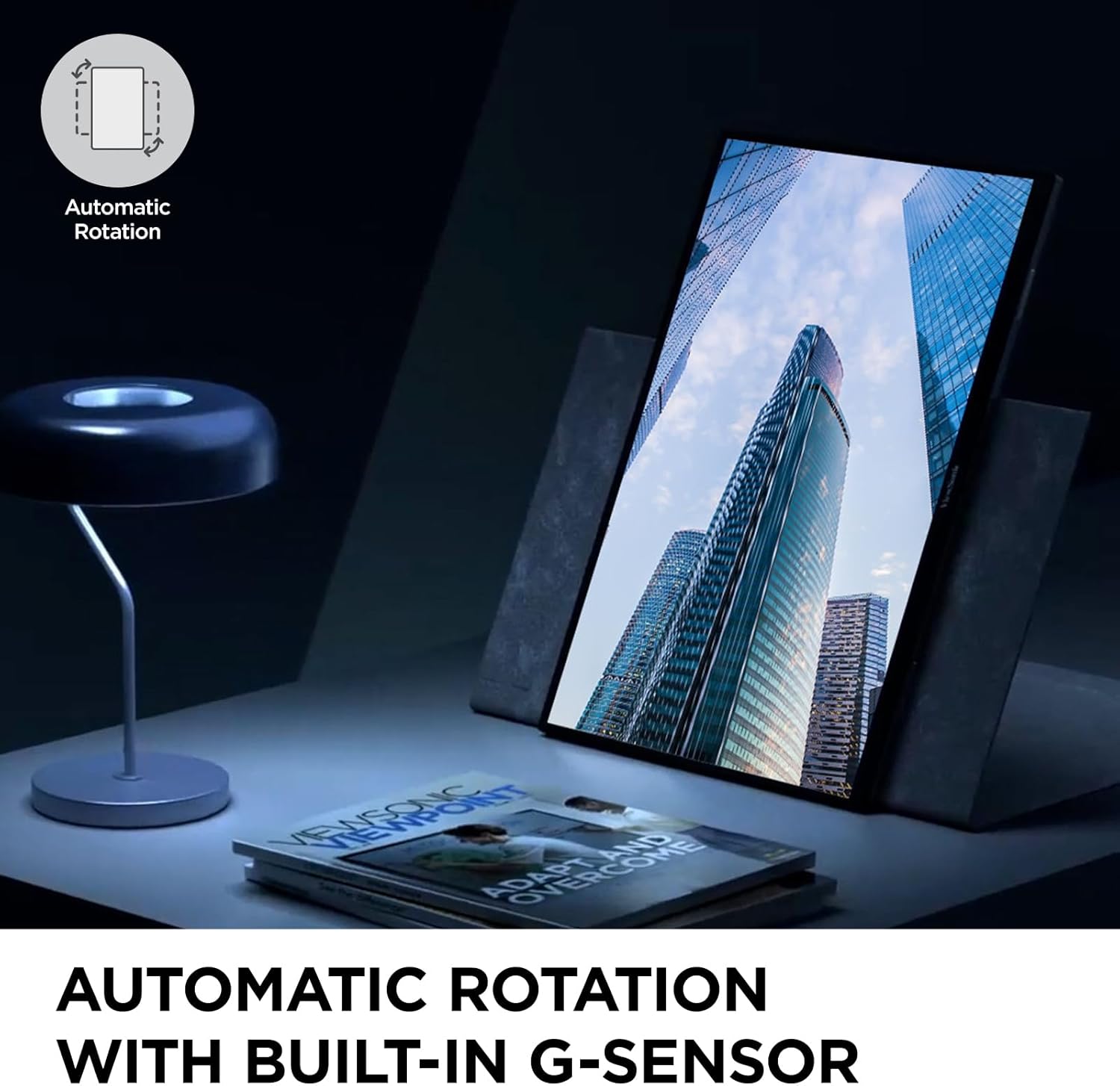 ViewSonic TD1656-2K 16 Inch 1600p Touchscreen Portable Monitor, WQXGA IPS Display for Interactive Workflows and Second Screen Productivity, Built-in Stand, 65W USB-C, mini HDMI, and Smart Cover