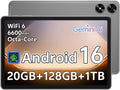 Android 16 Tablet 10.1 inch Tablet with Octa-Core Processor, 20GB RAM 128GB ROM 1 TB Expandable, 1280x800 HD IPS Touch Screen, GPS, 8H Battery, WiFi 6, BT 5.2, Dual Camera (Gray)