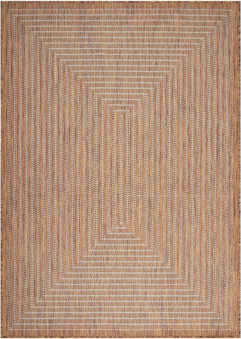 Adiva Rugs Outdoor Indoor Area Rug, Weather Resistant, Easy to Clean, Stain Resistant Floor Mat for Dining Room, Backyard, Deck, Patio (Wooden, 10' x 14')