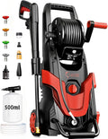 4800 MAX PSI P*ressure P*ower W*Asher, 4 N*ozzles and F*OAM C*annon P*ower Cleaner (Red)