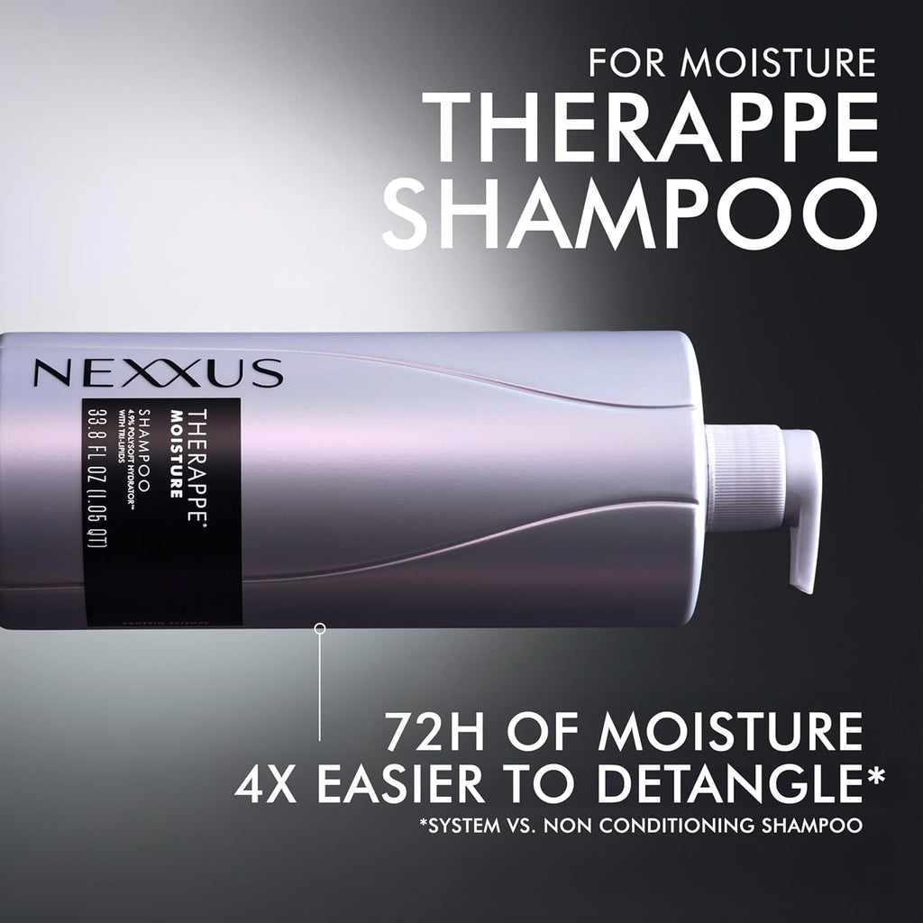 Nexxus Therapee Shampoo for Ultimate Moisture for Dry Hair Powered by POLYSOFT HYDRATOR Technology with Tri-lipids 33.8 oz