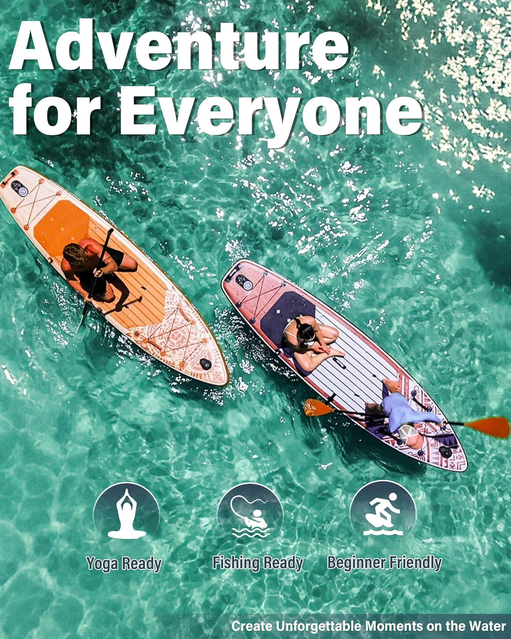 TIGERXBANG Inflatable Stand Up Paddle Board 11'6" x 35" x 6", Tribal Imprint Series, Extra Wide & Stable SUP, Ideal for Adults & Families, with Full Accessories