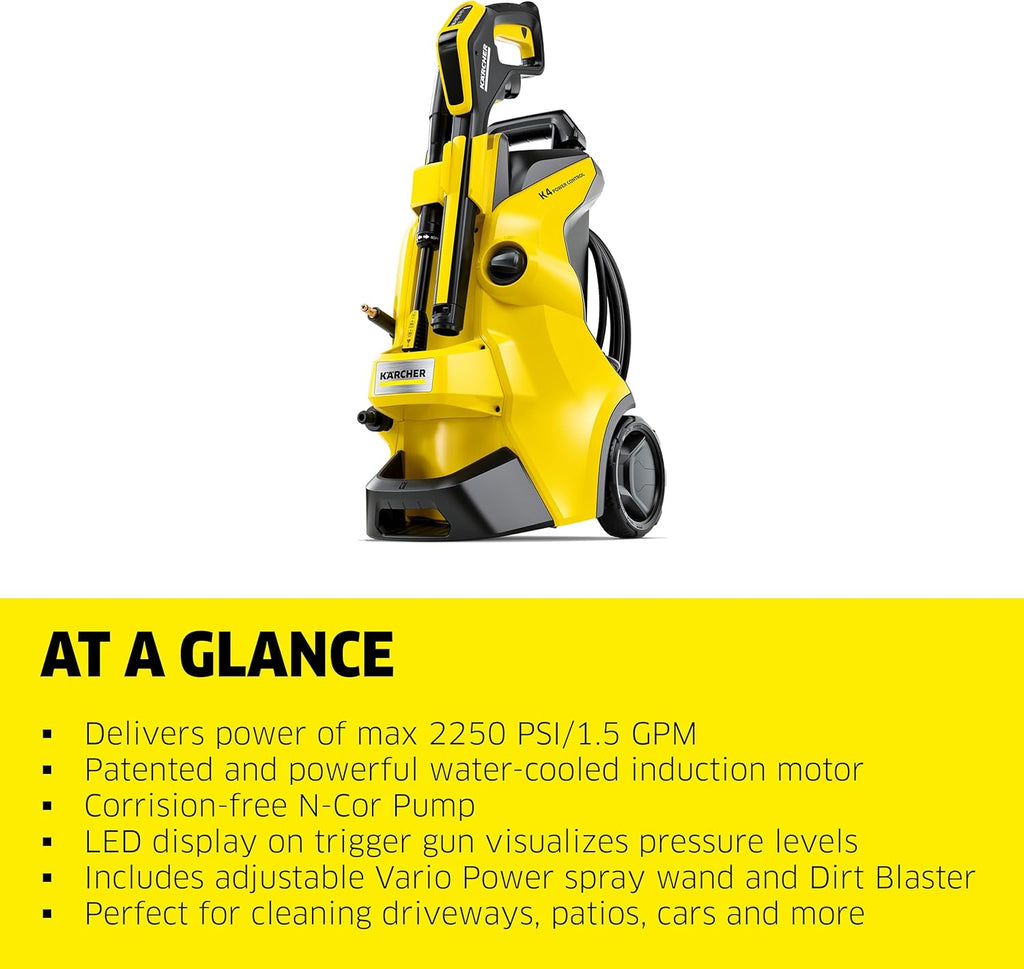 Kärcher Pressure Washer, K5 Power Control, Max 2500 PSI, 32 ft. Hose, 2 Spray Wands - 1.55 GPM