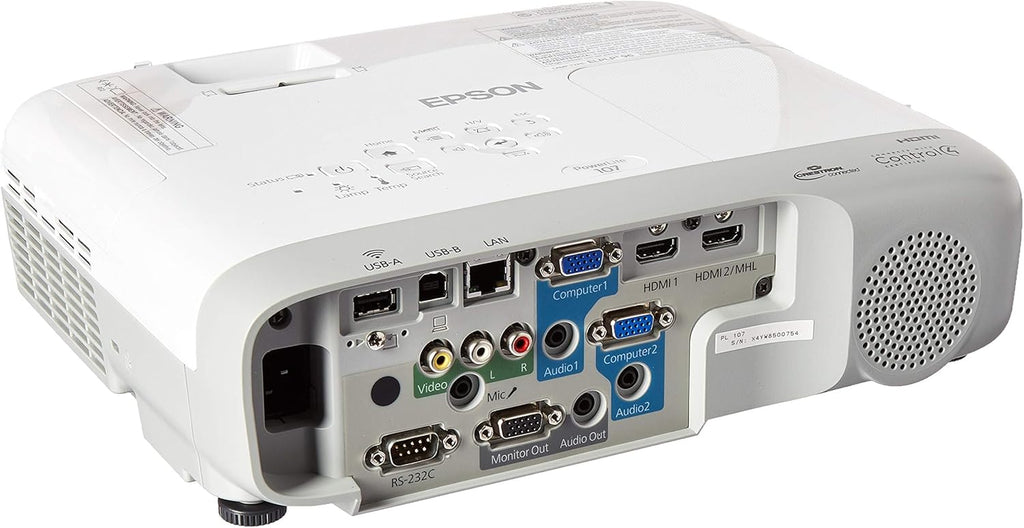 Epson PowerLite 107 LCD Projector - White, Gray