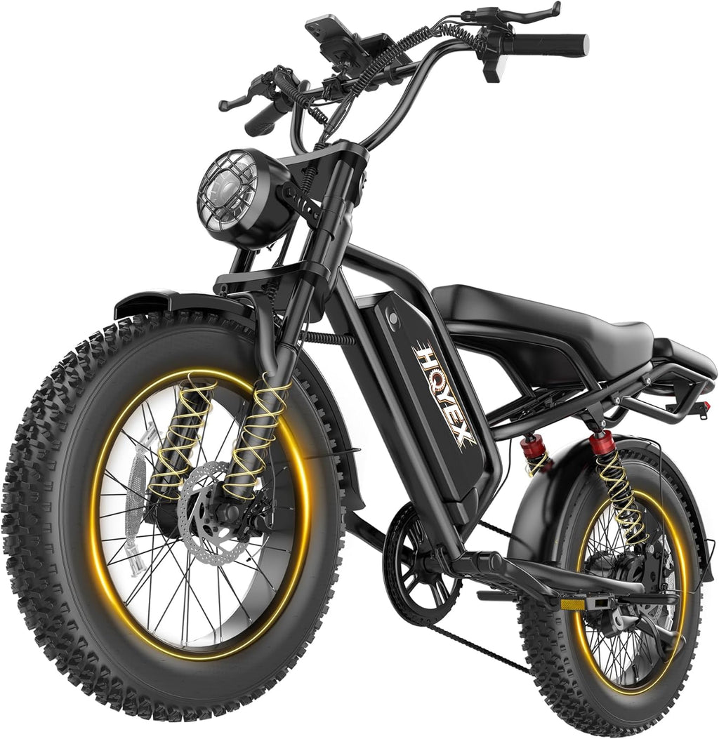 Electric Bike for Adults, 1500W Brushless Motor Ebike, 20" Fat Tire Electric Bicycles, 48V 20Ah Battery, 31MPH Top Speed with Dual Suspension E Bikes