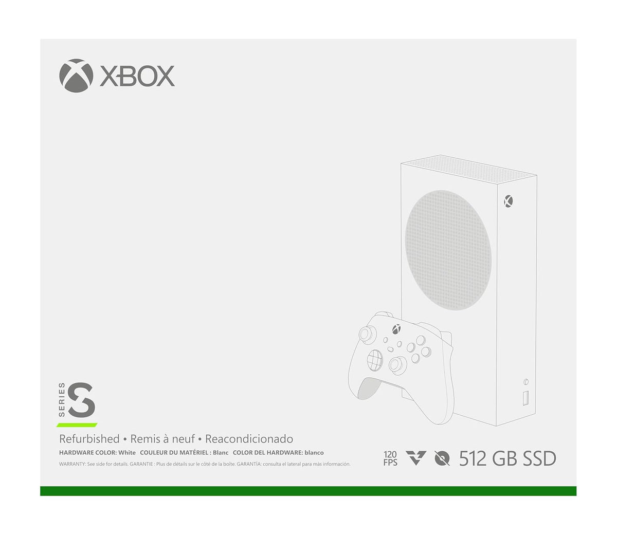 Xbox Series S - All Digital Gaming Console - 512GB SSD - Includes Wireless Controller - 120FPS (Renewed Premium)