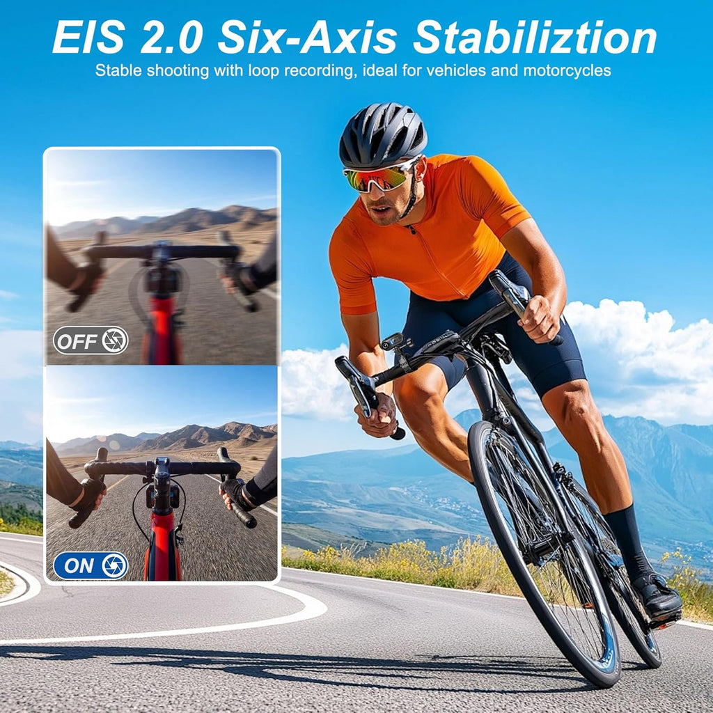 4K Mini Body Action Cameras POV Cam, 64GB Sports Camera with Audio Video Recording, WiFi Magnetic Wearable IPX5 Waterproof Thumb Cams with Stabilization for Motorcycle Vlogging Cycling Hiking Working
