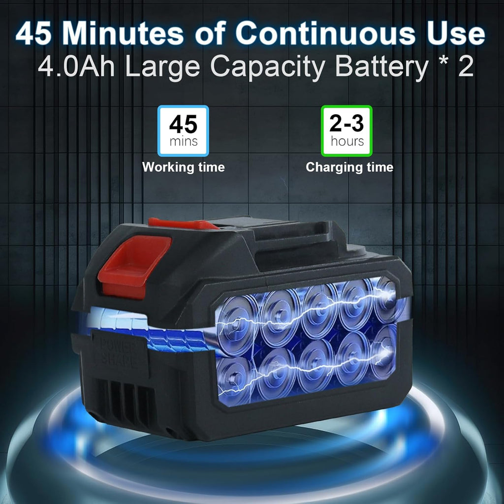 Pressure Wasssher Cordless 1450PSI, Brushless Motor, 2X4000mAh Battery