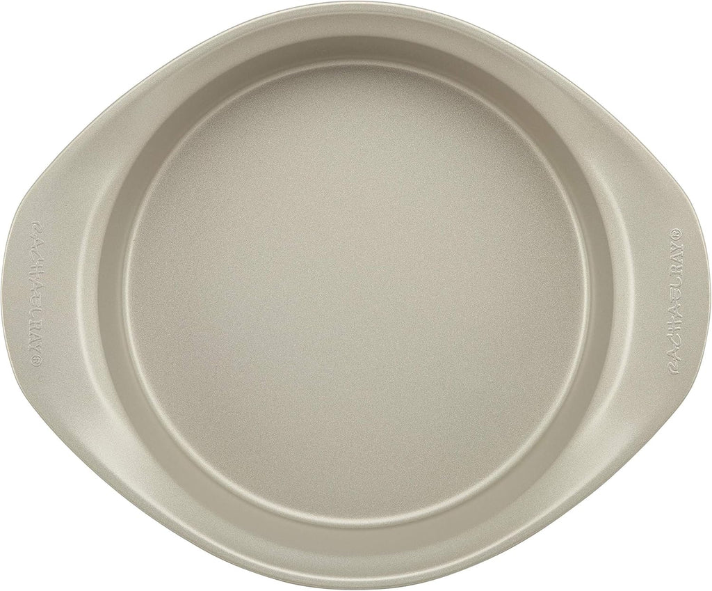 Rachael Ray Nonstick Bakeware Set without Grips includes Nonstick Bread Pan, Baking Pans, Cake Pans, Cookie Sheet / Baking Sheet - 10 Piece, Silver