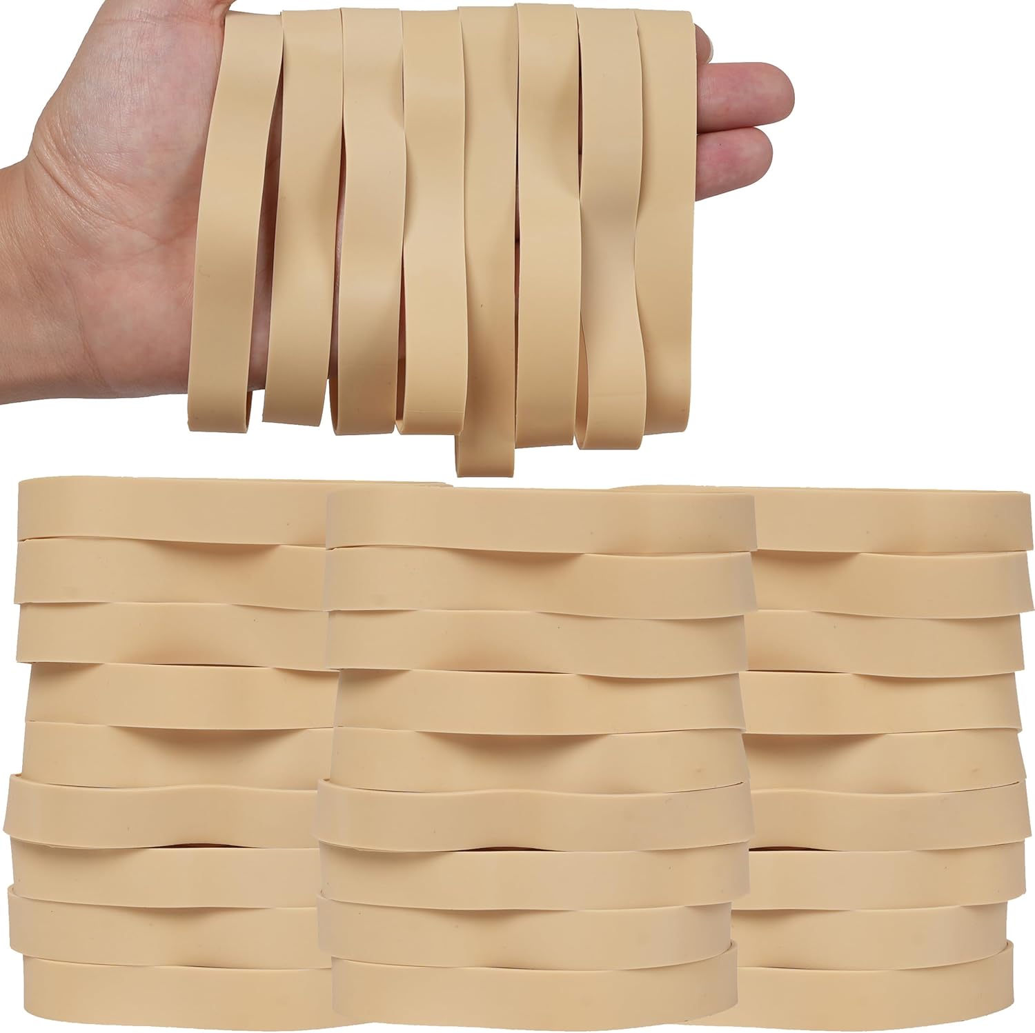 HAIDIBAO-Rubber Bands 40 Pcs Size#105 Big Wide Rubber Band Large Elastic Rubber Bands Office Supplies Heavy Duty Strong Elastic Bands Outdoor (5.12" x 0.6")