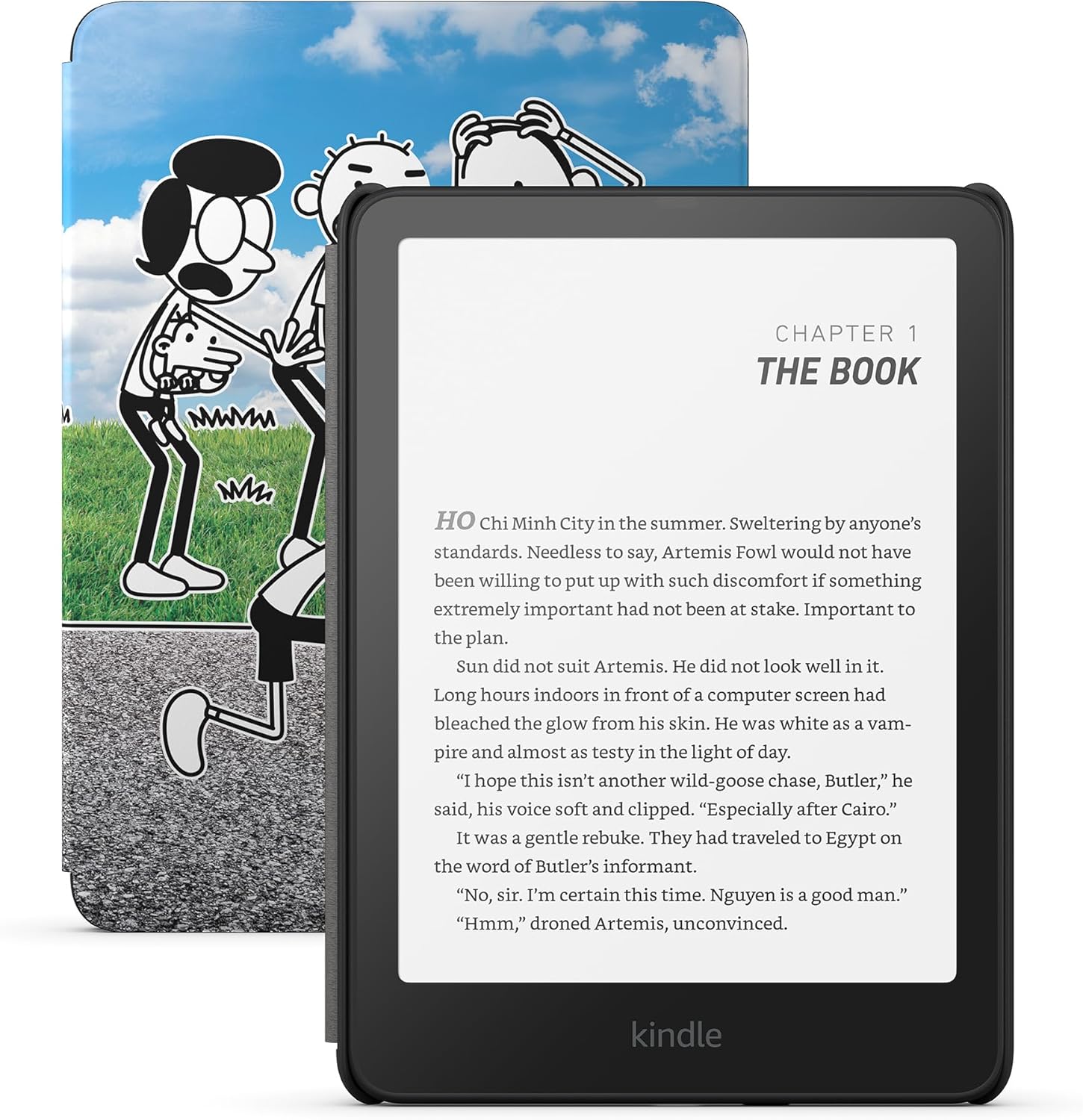 Amazon Kindle Paperwhite Kids 16GB (newest model) – Larger 7" glare-free display. Kids read an average of 1+ hour per day with Kindle – Diary of a Wimpy Kid