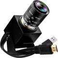 4K 60fps High Speed Camera USB3.0 & HDMI Dual Simultaneous Output 3X Manual CS-Mount Varifocal Lens with 2X Digital Zoom H.264 Security Camera for Computers TVs Projectors Video Conferences