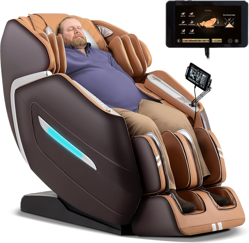 MassaMAX 4D Plus Massage Chair for Big & Tall People Full Body Massage Up to 6'10" & 500 lbs, 59" SL Track, OTA Cloud Upgrade - Never Outdated, APP Control, 27+ Modes, Auto Footrest Extension A580