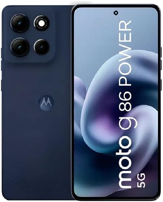 Motorola Moto G86 Power 5G Dual-SIM 256GB ROM + 8GB RAM (GSM Only | No CDMA) Factory Unlocked Smartphone - International Version (Spellbound/Navy)